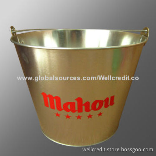 Galvanized ice bucket